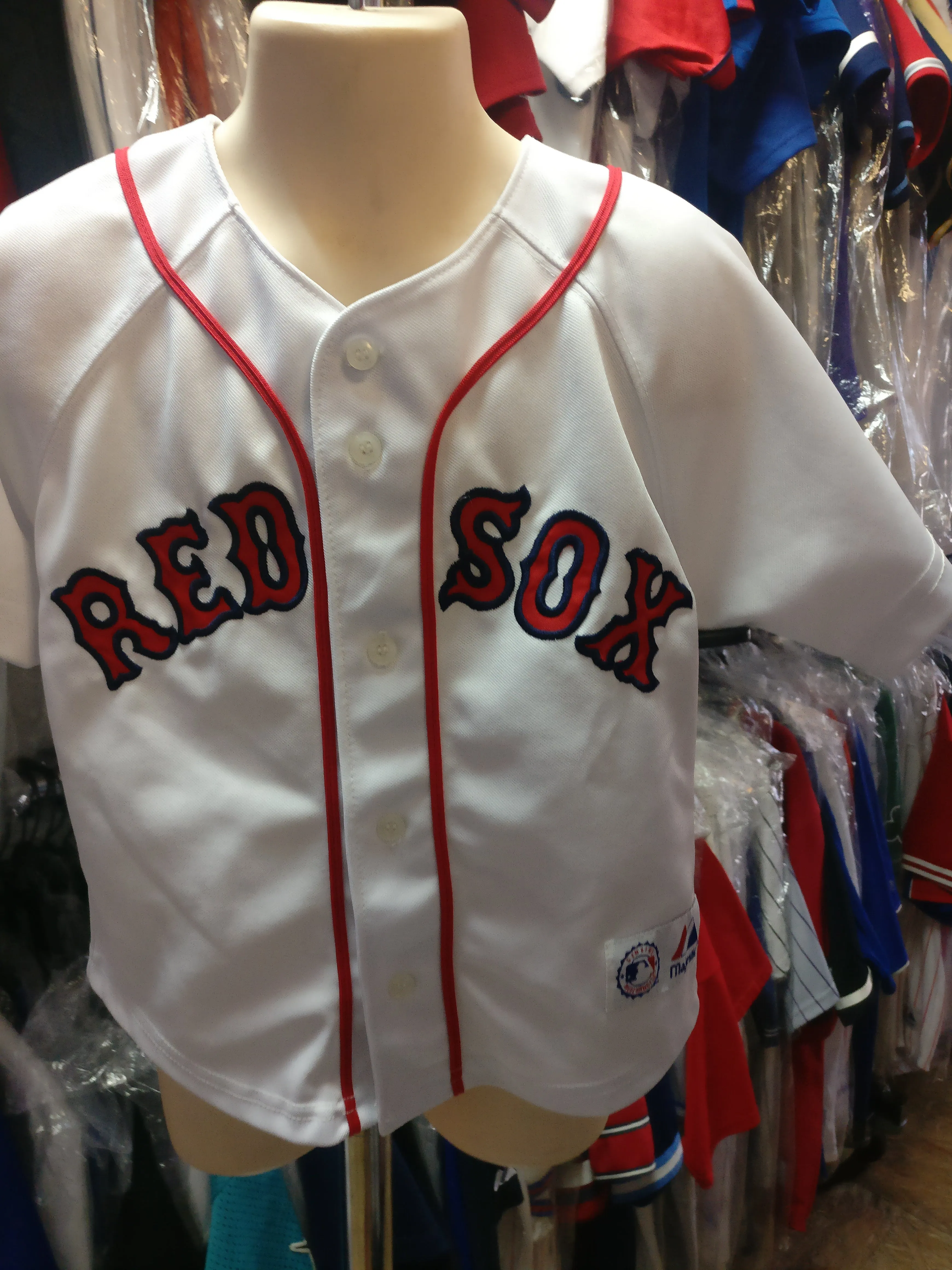 Vintage #33 JASON VARITEK Boston Red Sox MLB Majestic Jersey 4