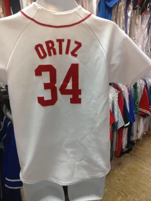 Vintage #34 DAVID ORTIZ Boston Red Sox MLB Majestic Jersey YL