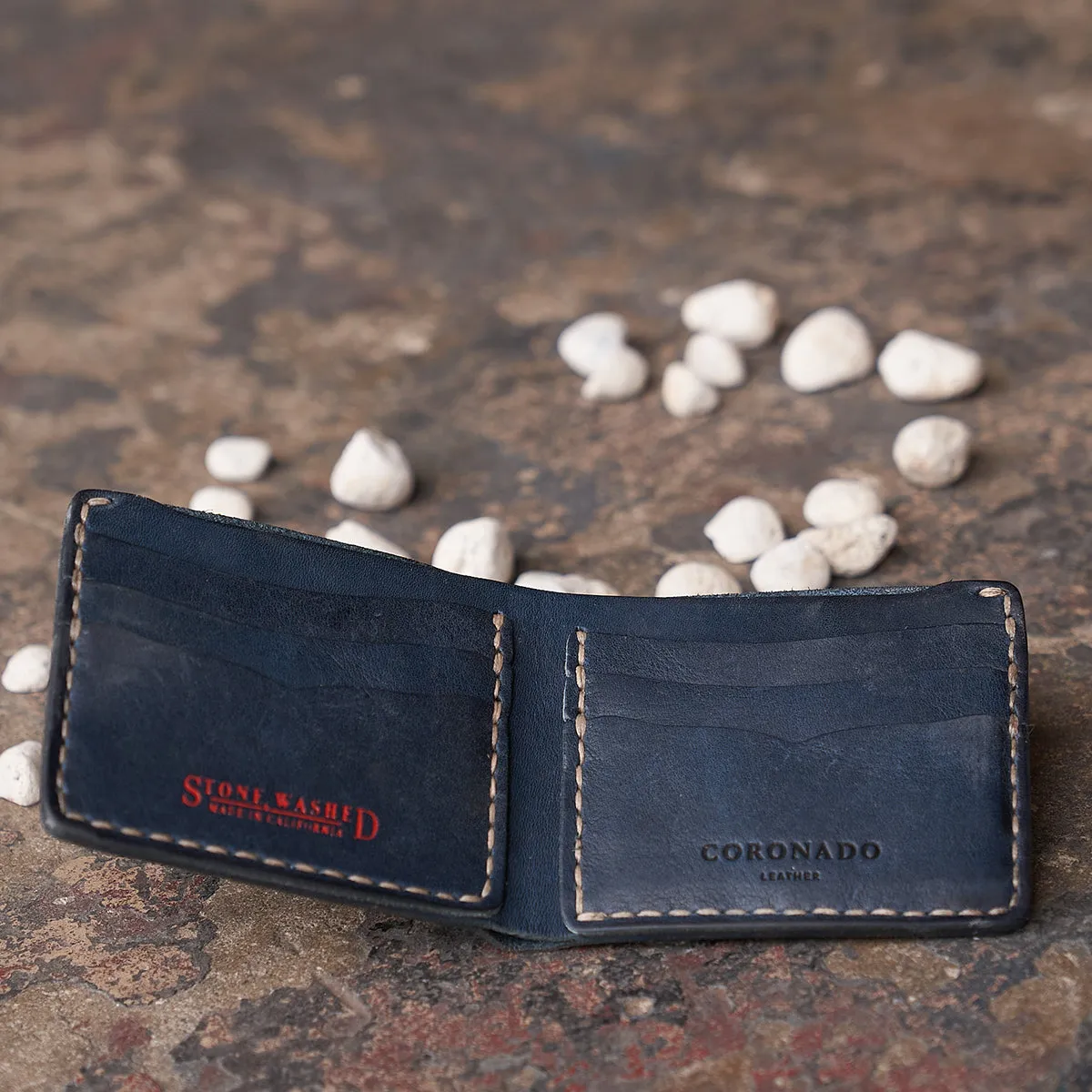 Vintage Stone-Washed Wallet No.623 | Indigo