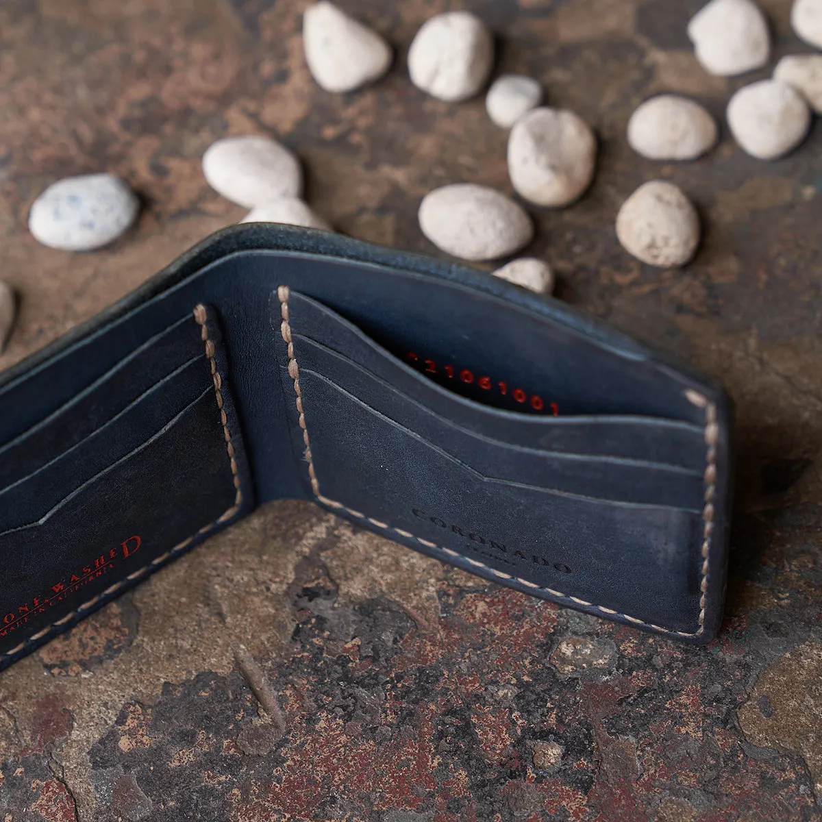 Vintage Stone-Washed Wallet No.623 | Indigo