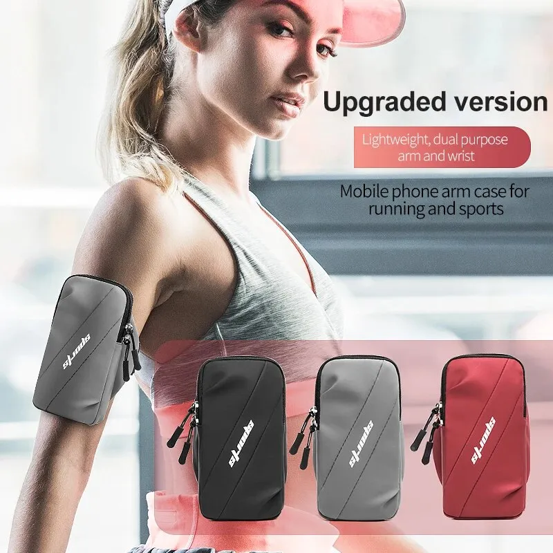 Waterproof Arm Band Phone Pouch Zipper Sports Running Armband Bag