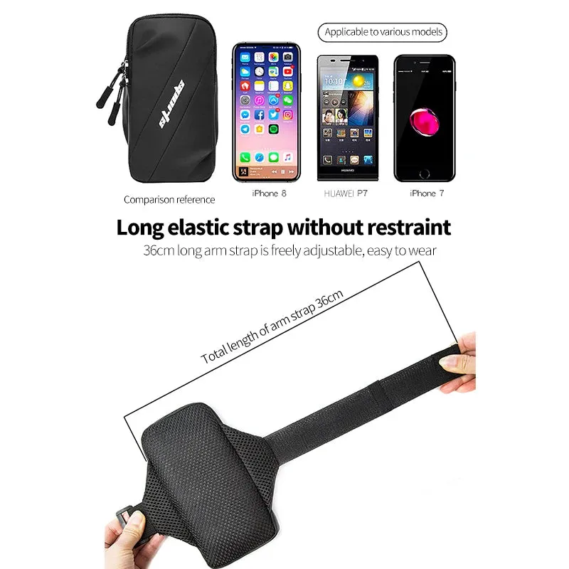 Waterproof Arm Band Phone Pouch Zipper Sports Running Armband Bag