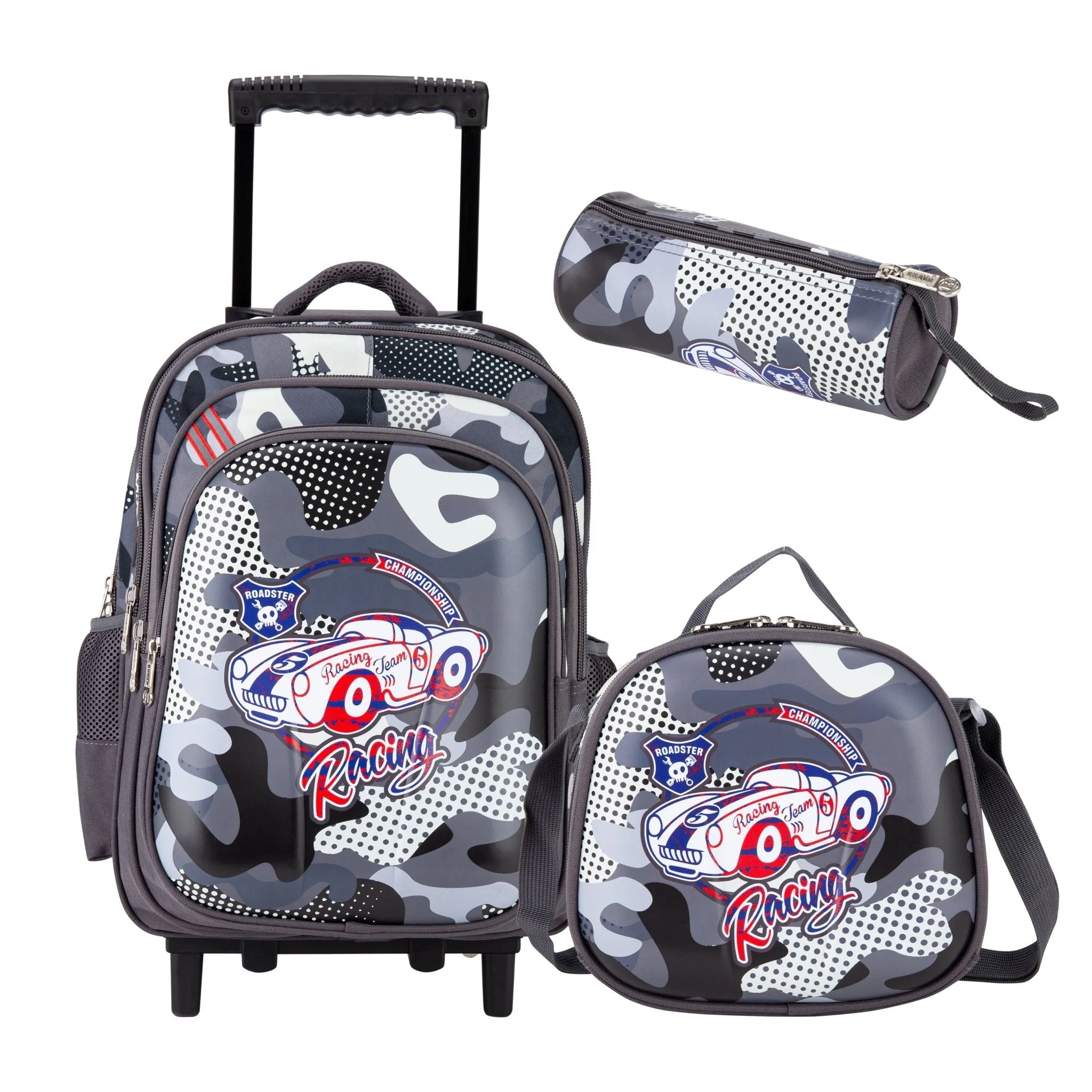 Wheeled School Bags Set of 3-Road Racing Jam