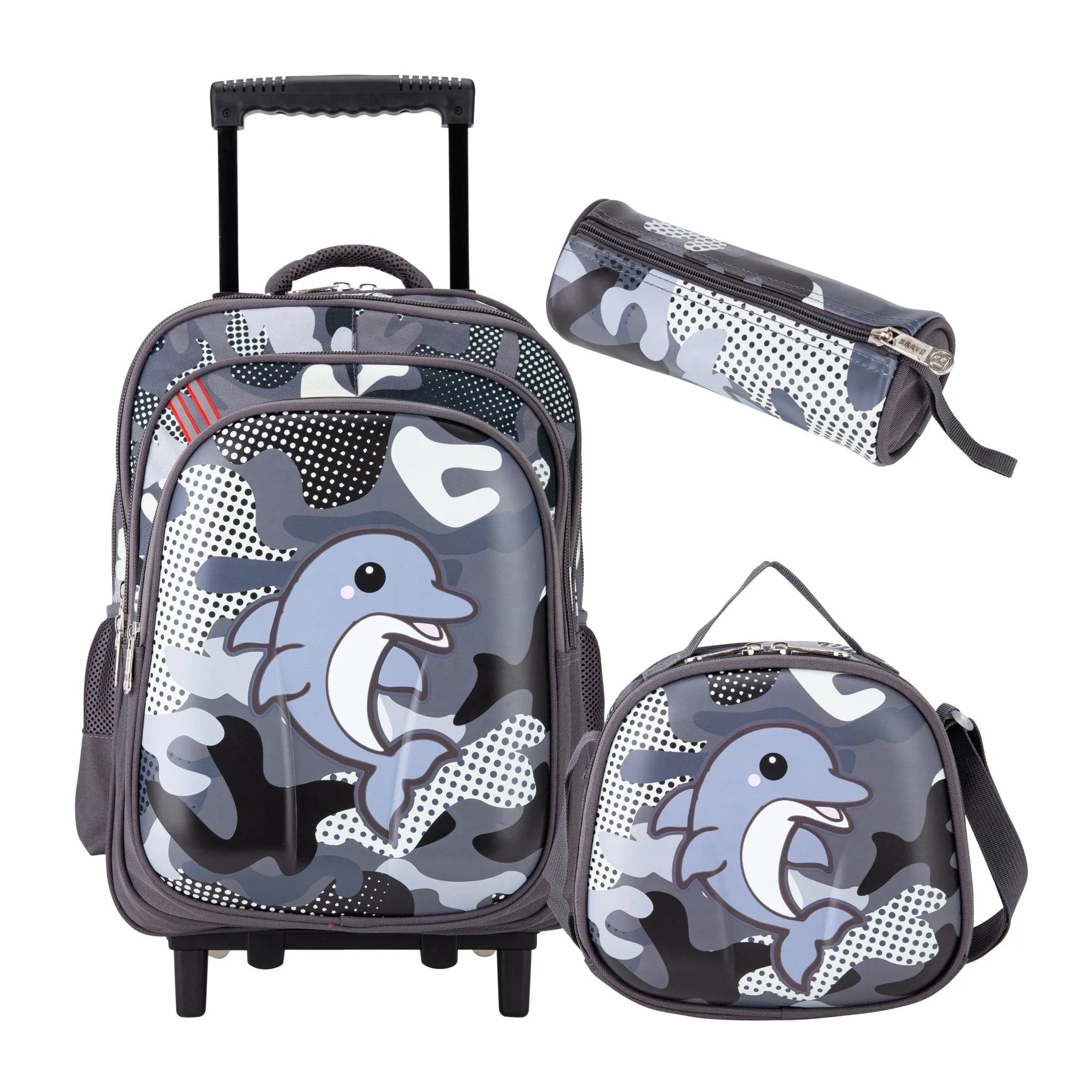 Wheeled School Bags Set of 3-Road Racing Jam