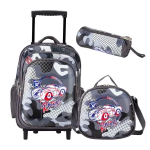 Wheeled School Bags Set of 3-Road Racing Jam