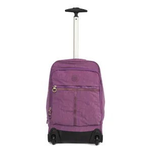 Wheeled Trolley Backpack with 15.6 Laptop Holder,Purple