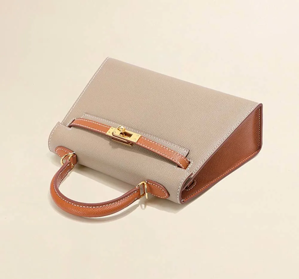 Womens Mini Padlock  Epsom Leather Gold Hardware