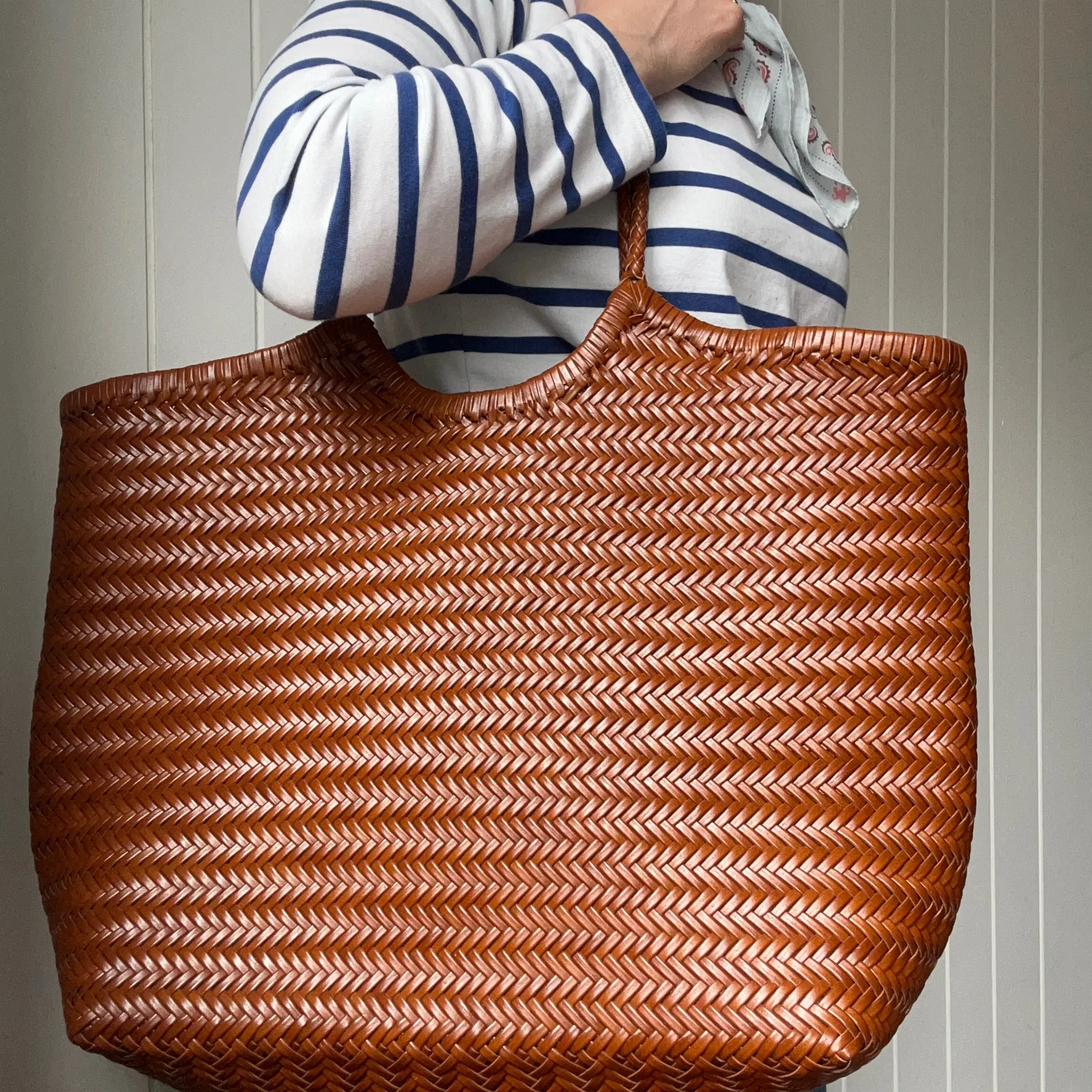 XL Woven Leather Baskets