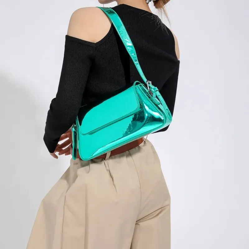 Y2K Futuristic Baguette Bag