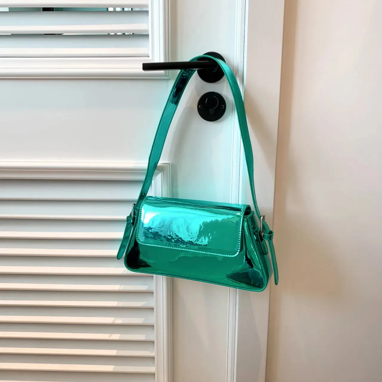 Y2K Futuristic Baguette Bag