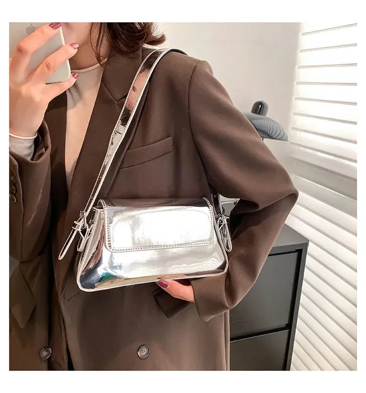 Y2K Futuristic Baguette Bag